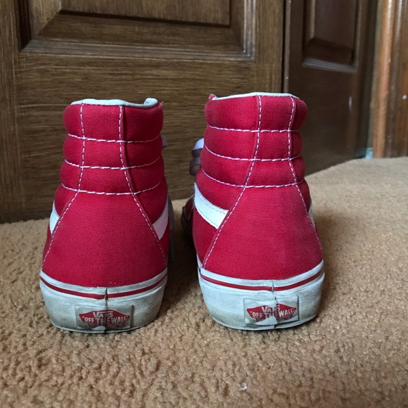 Vans Red Skate Highs - Picture 3 of 5